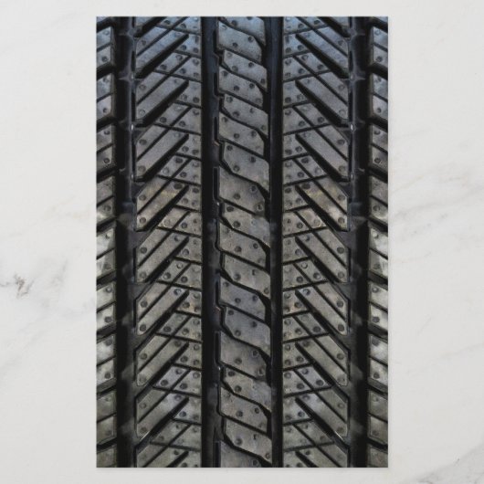 ゴム製タイヤのスタイルの車のな質 便箋 (正面)