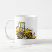 ゴム製タイヤの積込み機の建設用機器 コーヒーマグカップ (左)