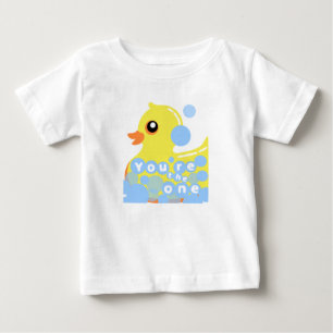 ゴム製ダッキーのベビーまたは幼児のTシャツ ベビーTシャツ