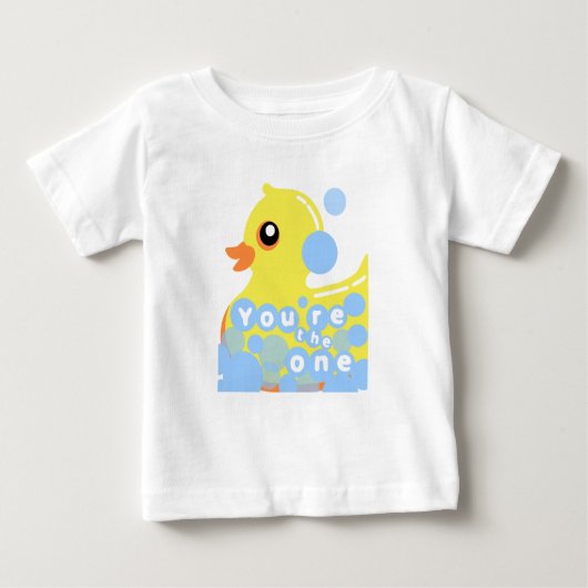 ゴム製ダッキーのベビーまたは幼児のTシャツ ベビーTシャツ (正面)