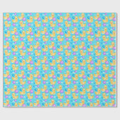 ゴム製ダッキー（アヒルちゃん）とバブル ラッピングペーパー (フラット)