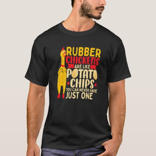 ゴム製ニワトリ Tシャツ (正面)