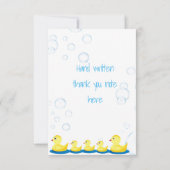 ゴム製Duckieの誕生日のサンキューカード サンキューカード (裏面)