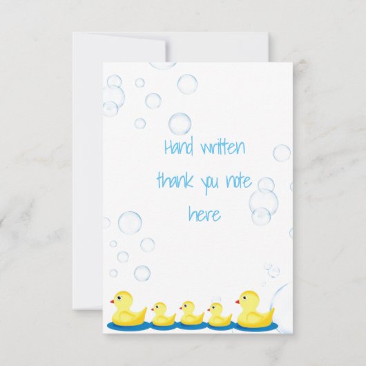 ゴム製Duckieの誕生日のサンキューカード サンキューカード (裏面)