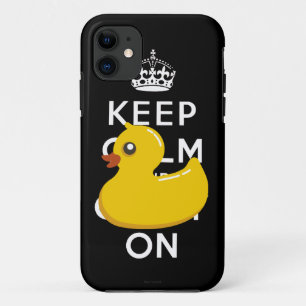 ゴム製DuckieのKeep Calm and Carry OnのiPhone 5の場合 iPhone 11 ケース