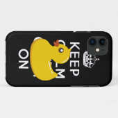 ゴム製DuckieのKeep Calm and Carry OnのiPhone 5の場合 Case-Mate iPhoneケース (裏面(横))