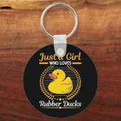 ゴム鴨が大好きな女の子 キーホルダー (正面)