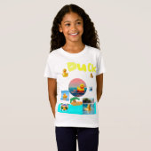 ゴム鴨とアヒル子供へ Tシャツ (正面フル)