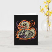 ゴム鴨の骨格ゴムダッキーコスチュームパーティー カード (黄色い花)