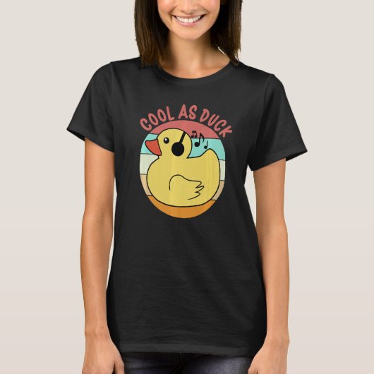 ゴム鴨ゴムダックアヒルのバスルーム気泡 Tシャツ (正面)