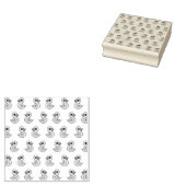 ゴム鴨パターンプリントゴム印 ラバースタンプ (押印)