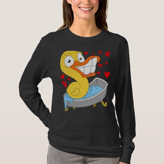 ゴム鴨浴玩具煙突ゴム鴨 Tシャツ (正面)
