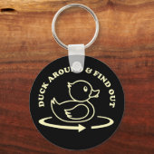 (ゴム)ダックのまわりにと見つけおもしろいる キーホルダー (正面)