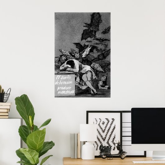 ゴヤ理性の睡眠はモンスターを生成 ポスター (ホームオフィス)