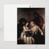 ゴヤ・イ・ルシアン、フランシスコ・デ・マジャスオン・ア・バルコニー ポストカード (正面/裏面)