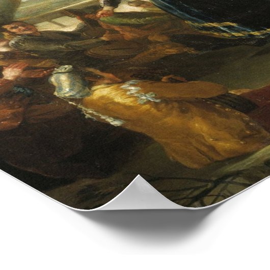 ゴヤ – マザナレスの土手でマジョスの踊り1777 ポスター (角)