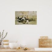 ゴヤ – 牛に引っかかる荒野 ポスター (キッチン)