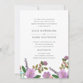 ゴライトリーフローラルウェディング招待状 招待状 (正面)