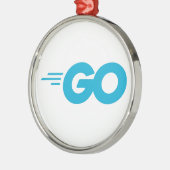 ゴランロゴ(プログラミング言語に切り替え) メタルオーナメント (左)