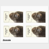 ゴリおもしろいラカスタムステッカー 長方形シール (シート)