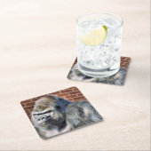 ゴリおもしろいラ スクエアペーパーコースター (インサイチュ)