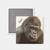 ゴリラおもしろい名前をカスタムする磁石 マグネット (正面/裏面)