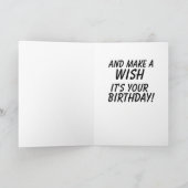 ゴリラおもしろい誕生日グリーティングカード カード (内部)