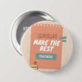 ゴリラが先生を最高の作る 缶バッジ (正面&裏面)