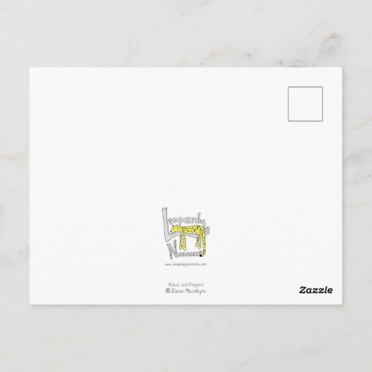 ゴリラとピグミーマーモセットの「大きな感謝」ポストカード ポストカード (裏面)