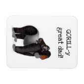 ゴリラとベビー「素晴らしパパ」カード マグネット (横)