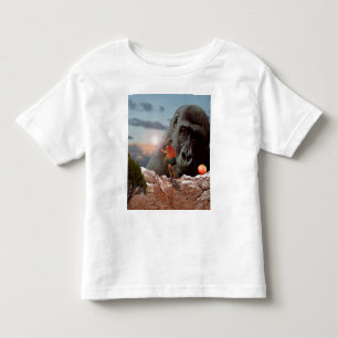 ゴリラとリンゴを分け トドラーTシャツ
