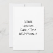 **ゴリラと一緒にお祝い** 家族の退職パーティーご招待 招待状 (裏面)