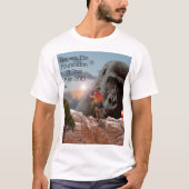 ゴリラと友情のロゴを尊重する Tシャツ (正面)