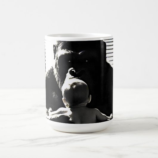 ゴリラと赤ちゃん コーヒーマグカップ (中央)