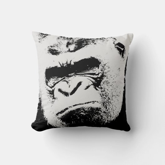 ゴリラのアートワーク クッション (正面)