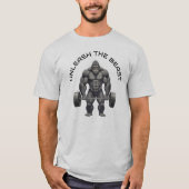 ゴリラのウエイトリフティング Tシャツ (正面)