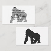 ゴリラのシルエット 名刺 (正面/裏面)