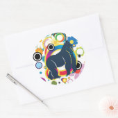 ゴリラのシール ラウンドシール (封筒)