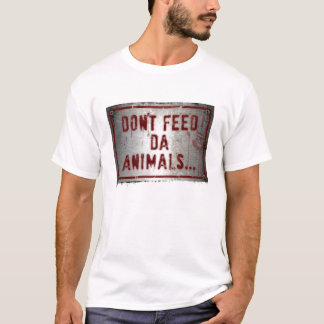 ゴリラのソエのTシャツ- Da動物を食べ物を与えないで下さい Tシャツ