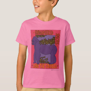 ゴリラのティーを救って下さい Tシャツ