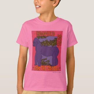 ゴリラのティーを救って下さい Tシャツ