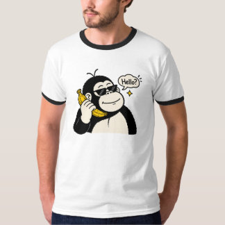 ゴリラのバナナ電話Tシャツ Tシャツ