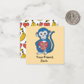 ゴリラのバレンタインカード「あなたがターゲット！」 ノートカード (正面/裏面インサイチュ)