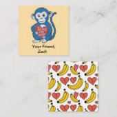 ゴリラのバレンタインカード「あなたがターゲット！」 ノートカード (正面/裏面)