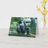ゴリラのブランクグリーティングカード カード (黄色い花)