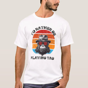 ゴリラのラベル遊のシャツでラベルしたい Tシャツ