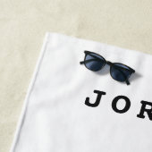 ゴリラの人は|あなたの名前を加えます ビーチタオル (インサイチュ)