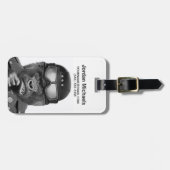 ゴリラの人は|あなたの名前を加えます ラゲッジタグ (正面横)