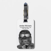 ゴリラの人は|あなたの名前を加えます ラゲッジタグ (裏面縦)