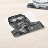 ゴリラの人 スクエアペーパーコースター (アングル)